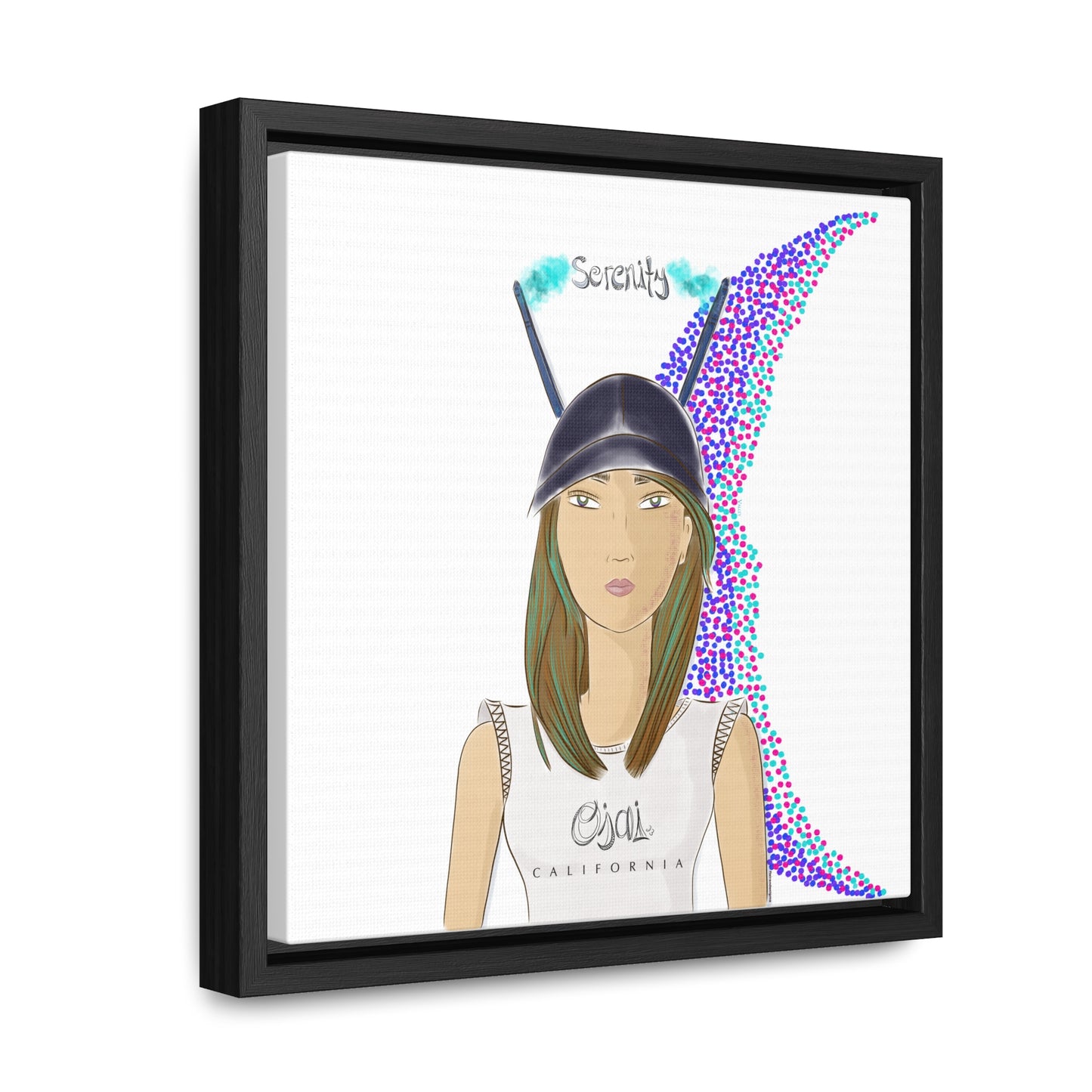 No.2 Girl with the Serenity Cap Framed Canvas Art Print