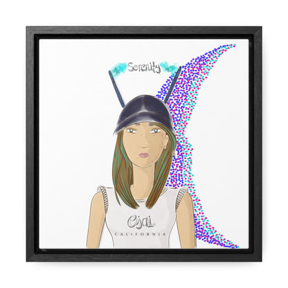 No.2 Girl with the Serenity Cap Framed Canvas Art Print