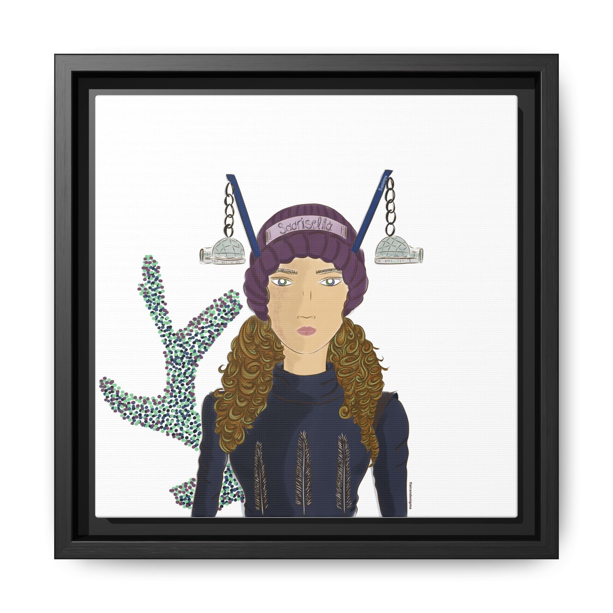 No.19 Girl with the Glass Igloos Framed Canvas Art Print