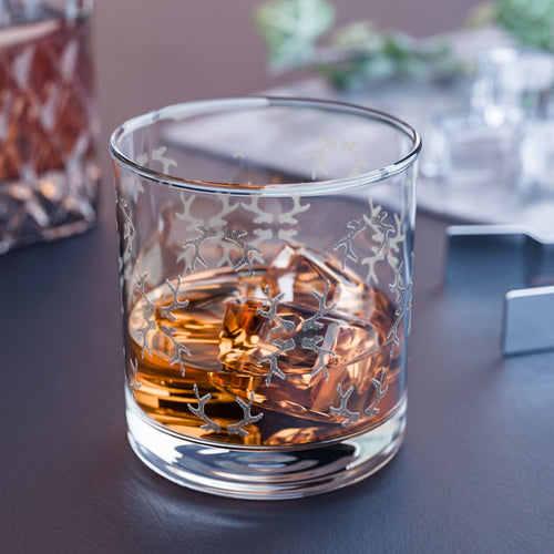 Black Antlers Drinking Glass