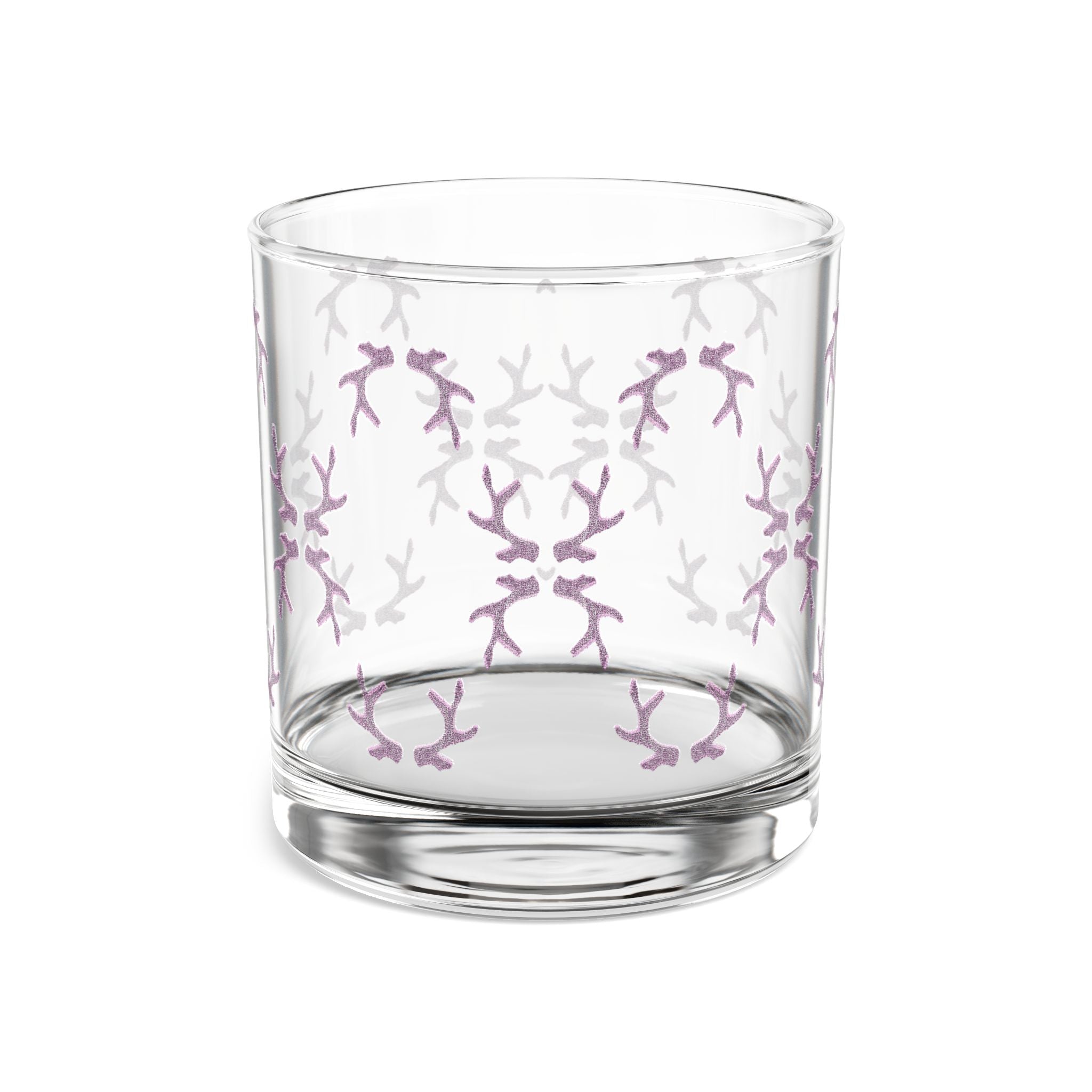 Purple Antlers Drinking Glass