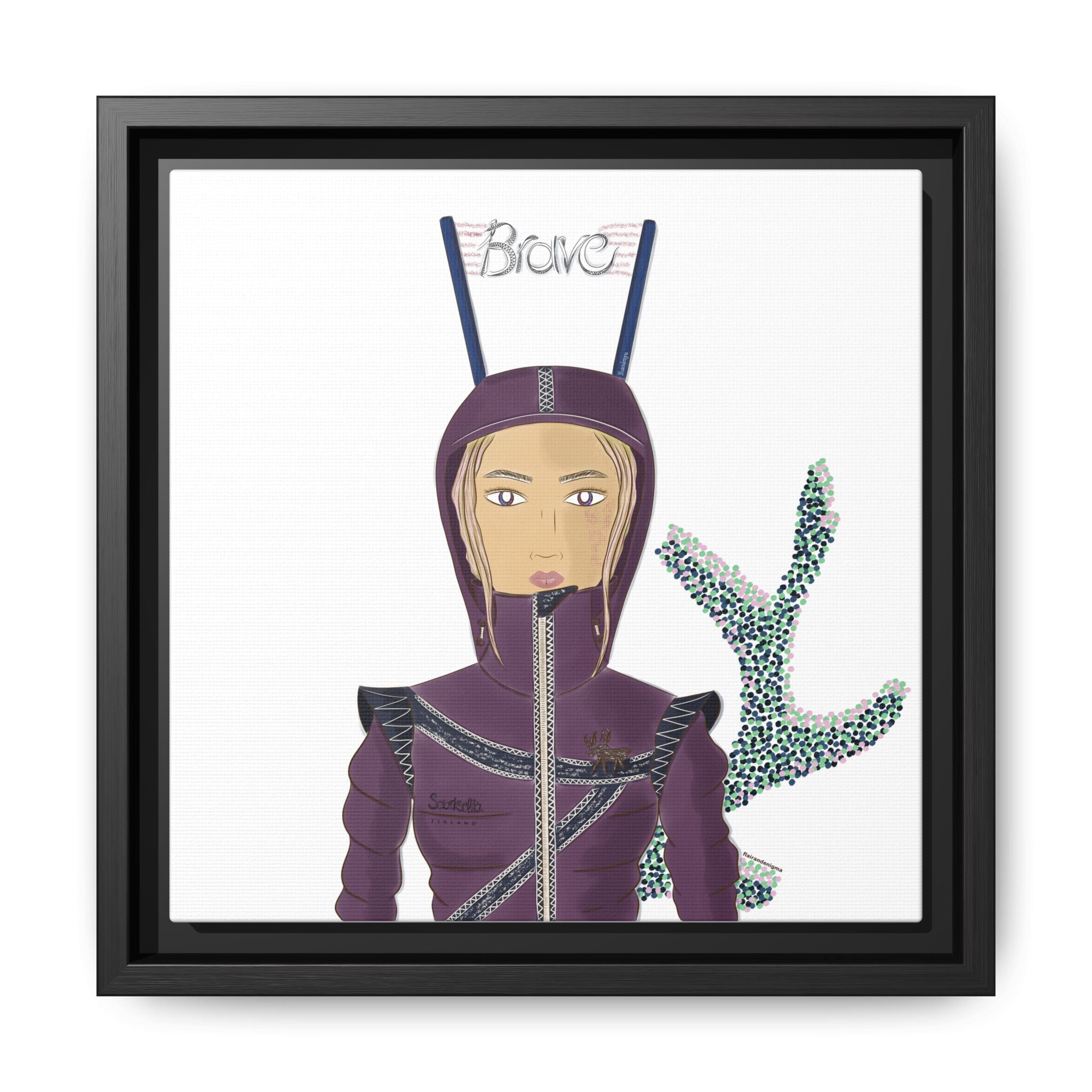 No.26 Girl with the Brave Hood Framed Canvas Art Print