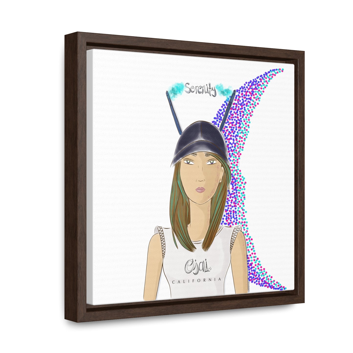 No.2 Girl with the Serenity Cap Framed Canvas Art Print