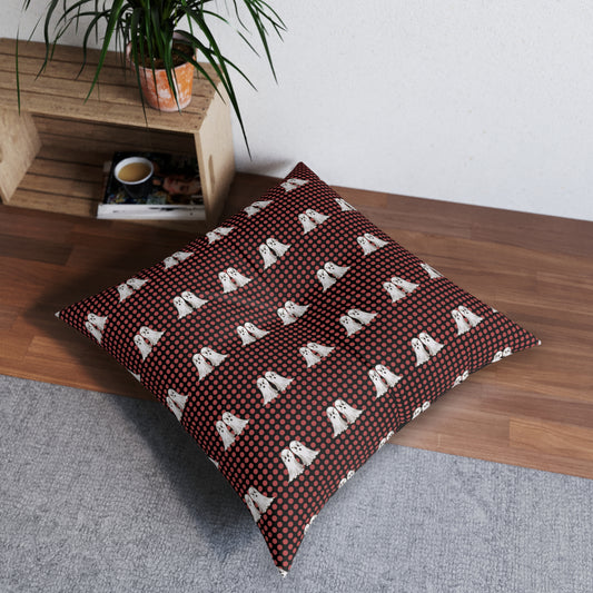 Halloween Ghosts Tufted Square Floor Pillow
