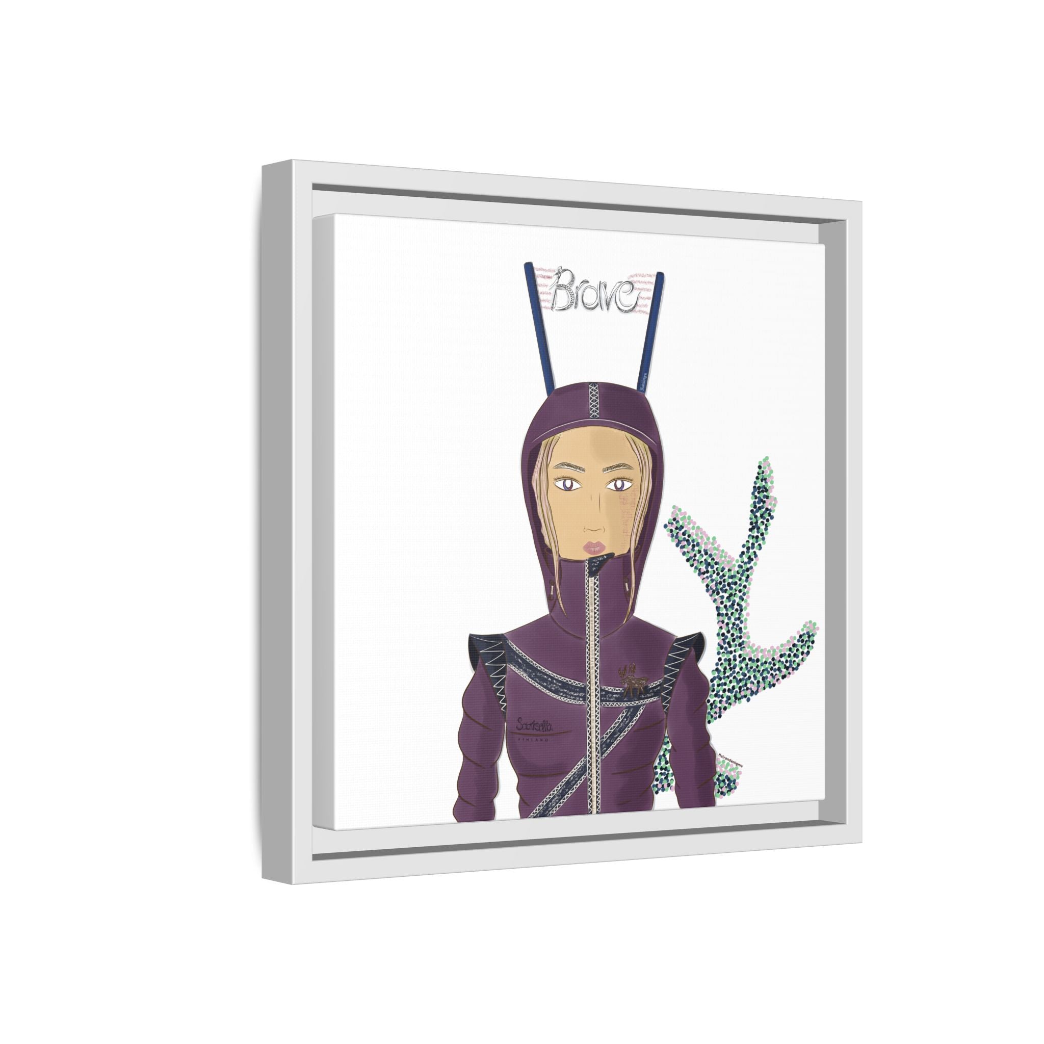 No.26 Girl with the Brave Hood Framed Canvas Art Print