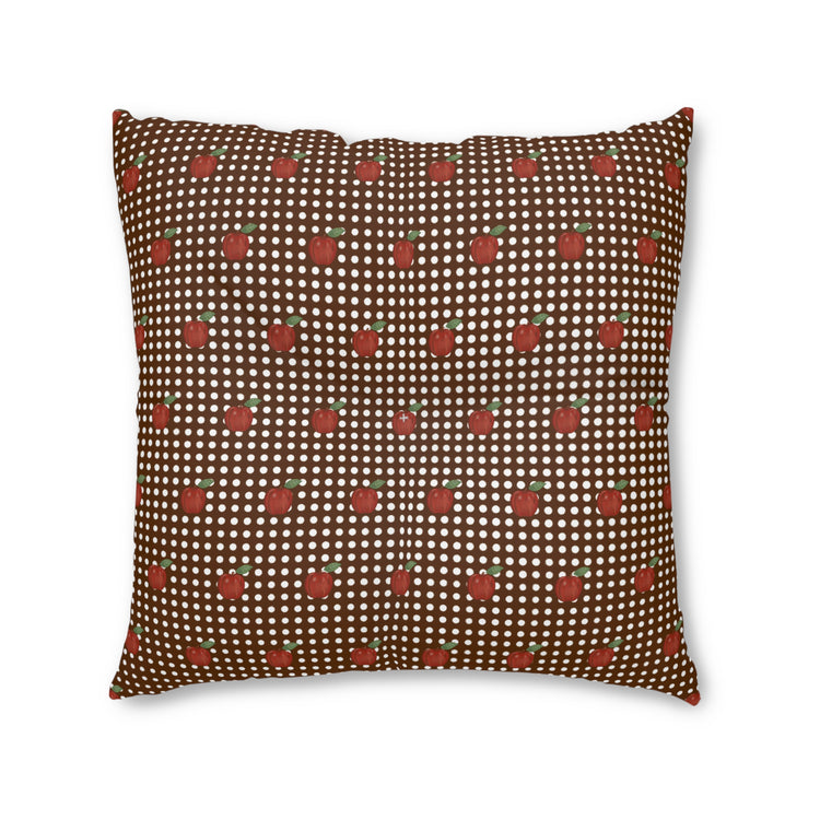 Autumn Apples Tufted Square Floor Pillow