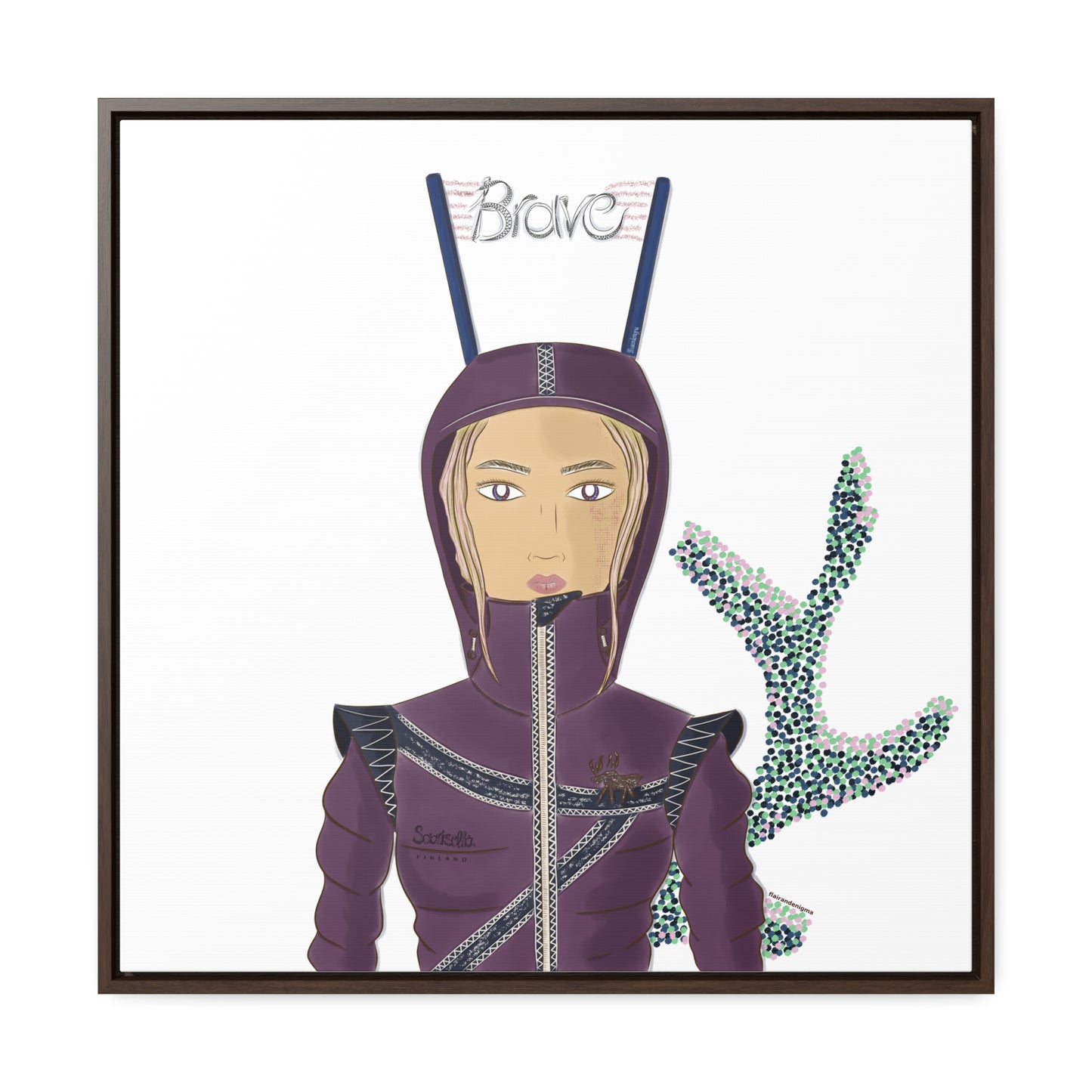 No.26 Girl with the Brave Hood Framed Canvas Art Print