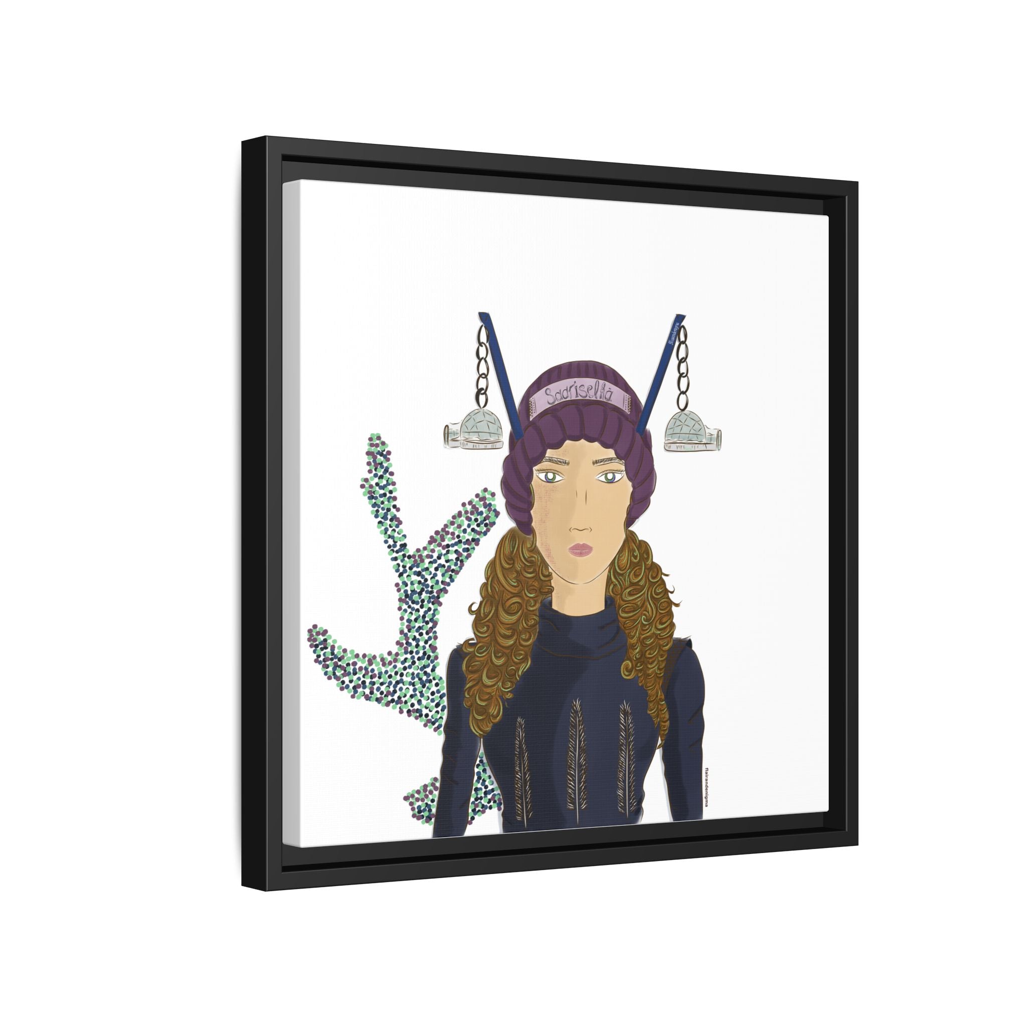 No.19 Girl with the Glass Igloos Framed Canvas Art Print