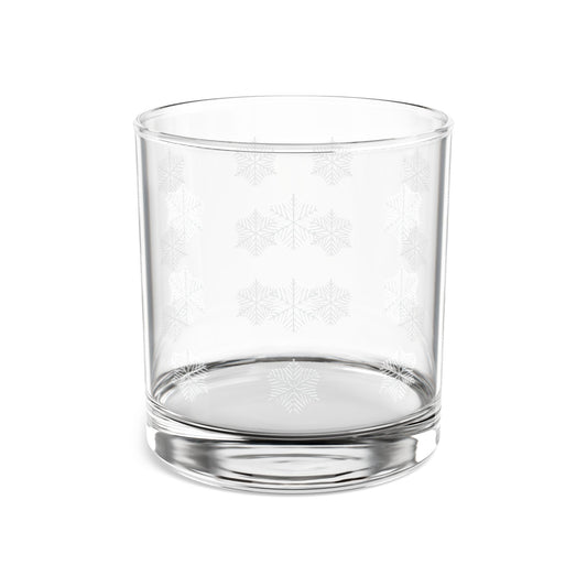 White Snowflakes Drinking Glass