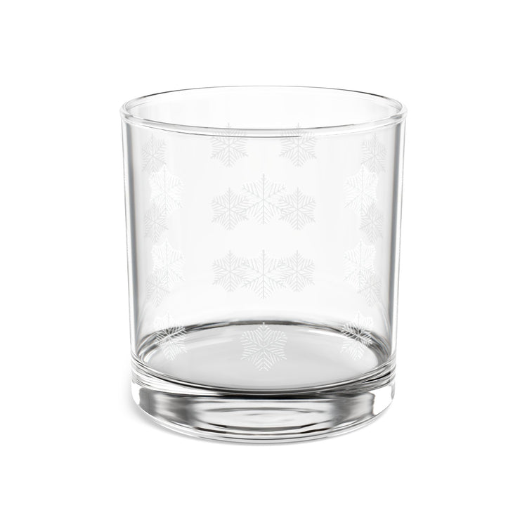 White Snowflakes Drinking Glass