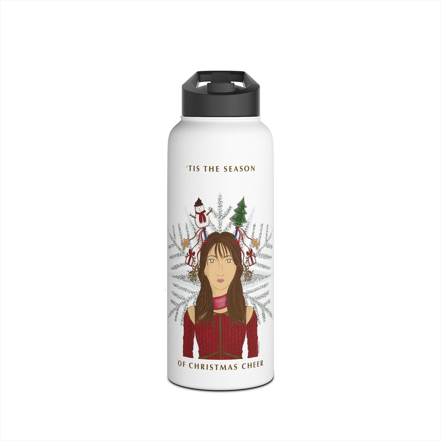 Christmas Cheer Stainless Steel Water Bottle
