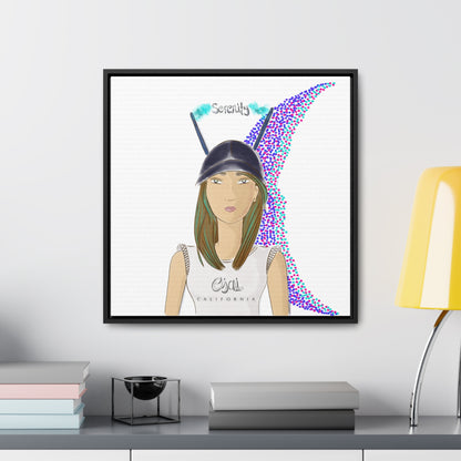 No.2 Girl with the Serenity Cap Framed Canvas Art Print