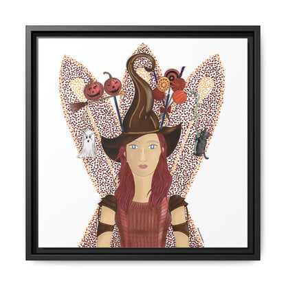 No.46 Girl with the Witch's Hat Framed Canvas Art Print