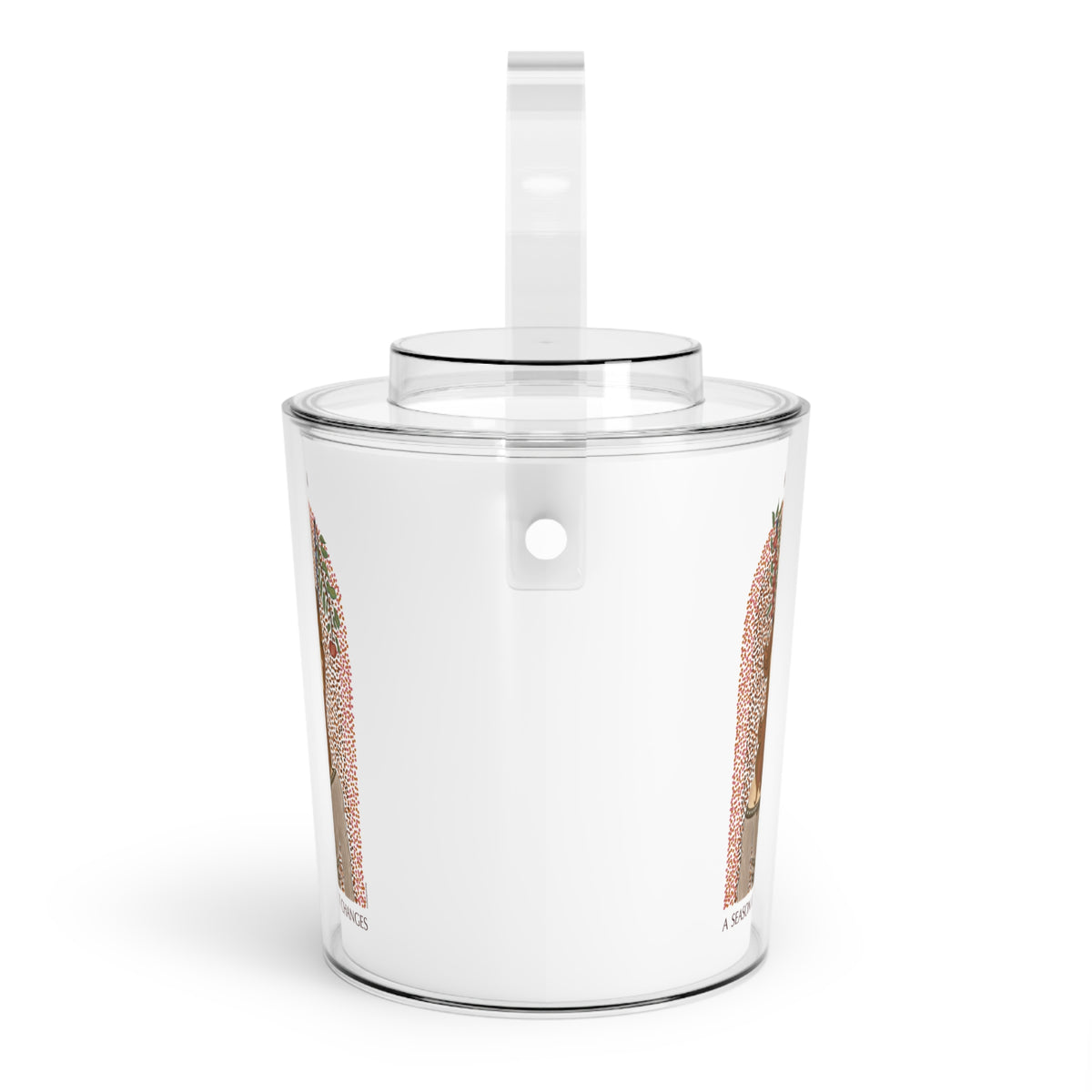 Autumn Apples Ice Bucket with Tongs