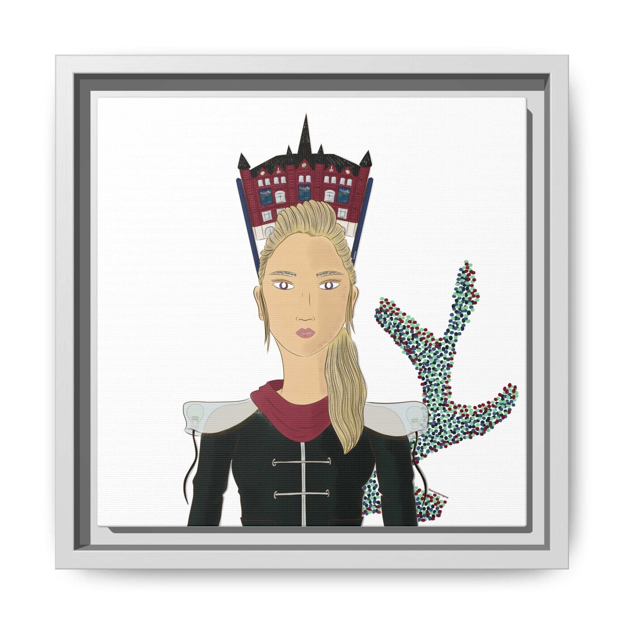 No.32 Girl with the Design Museum Framed Canvas Art Print