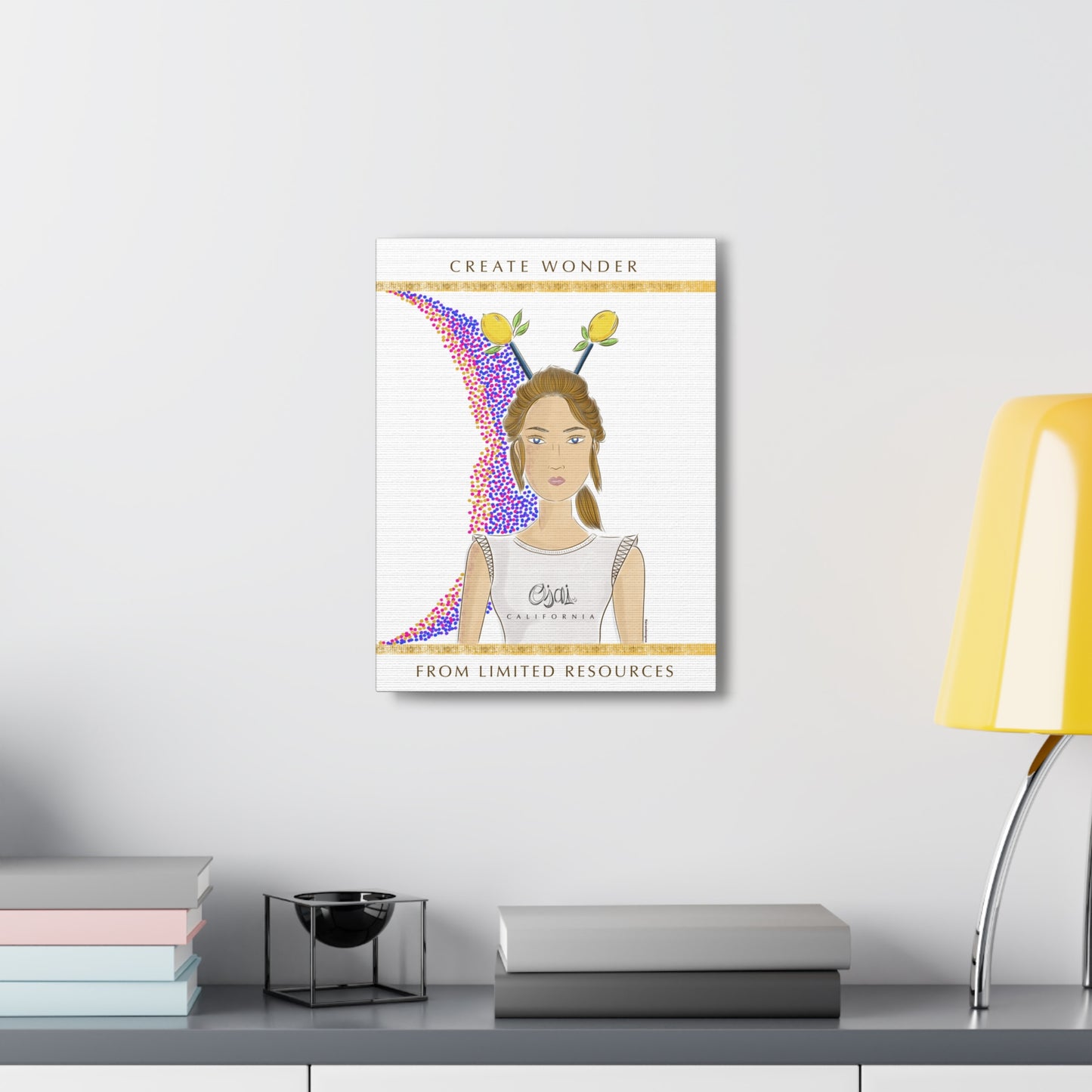 No.7 Girl with the Lemons Canvas Art Print