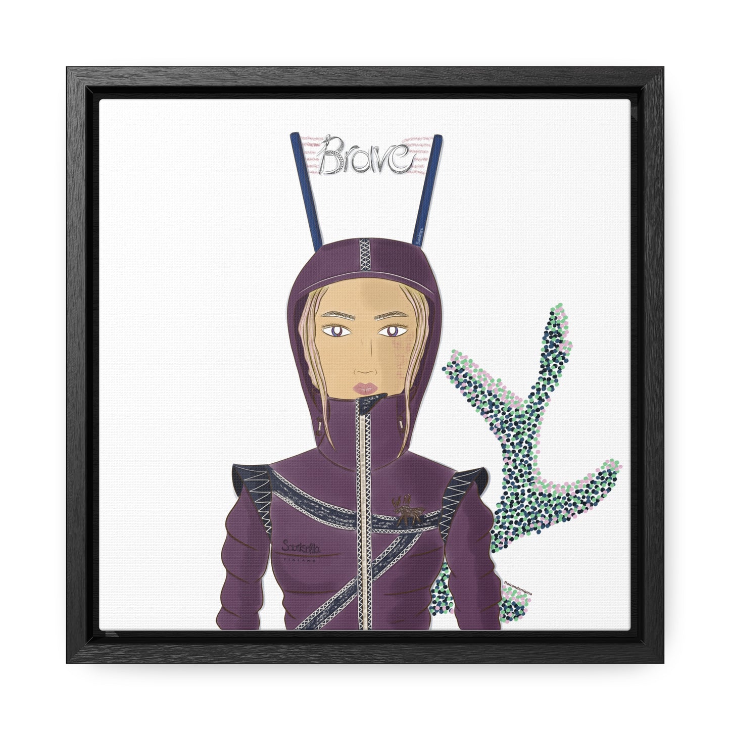 No.26 Girl with the Brave Hood Framed Canvas Art Print