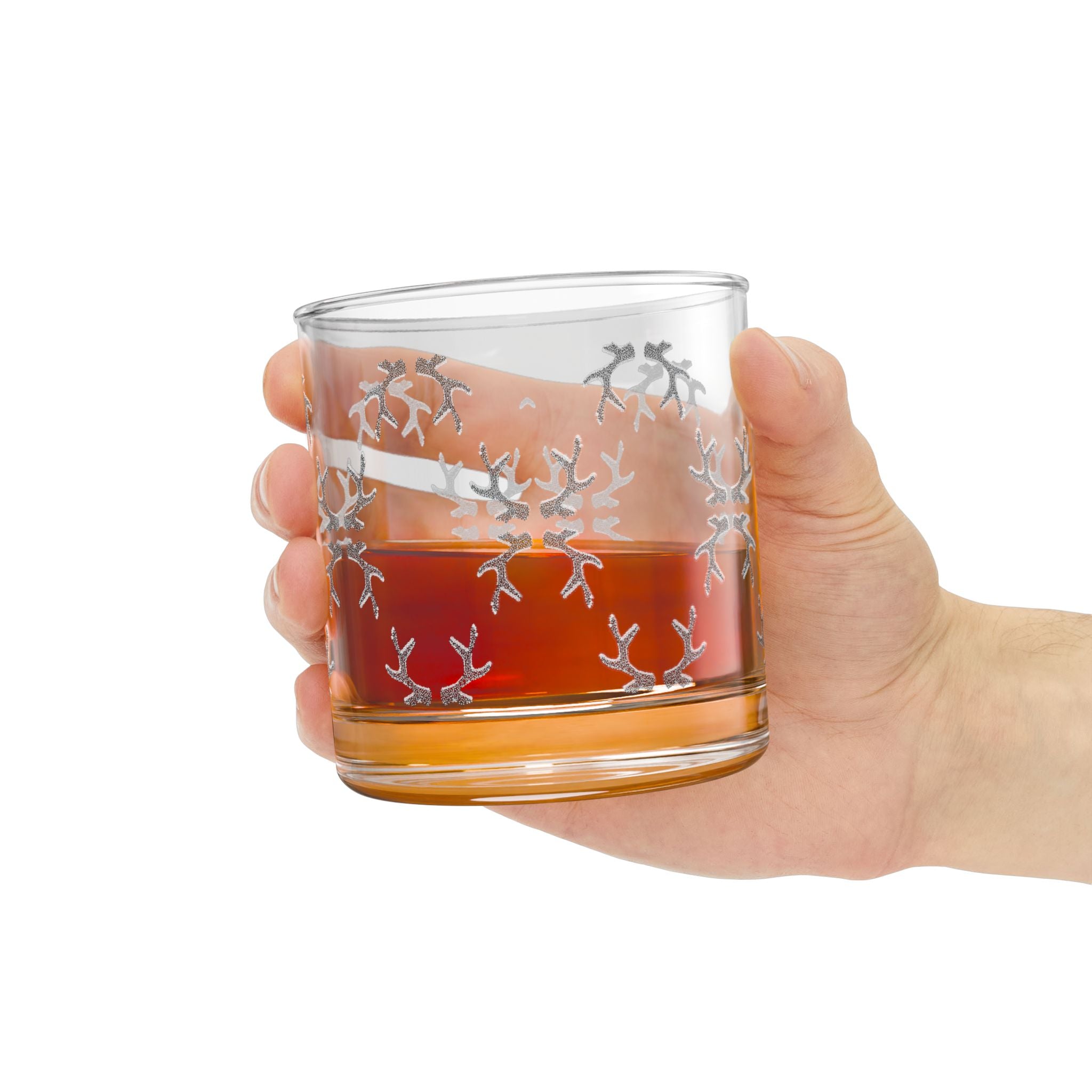 Black Antlers Drinking Glass