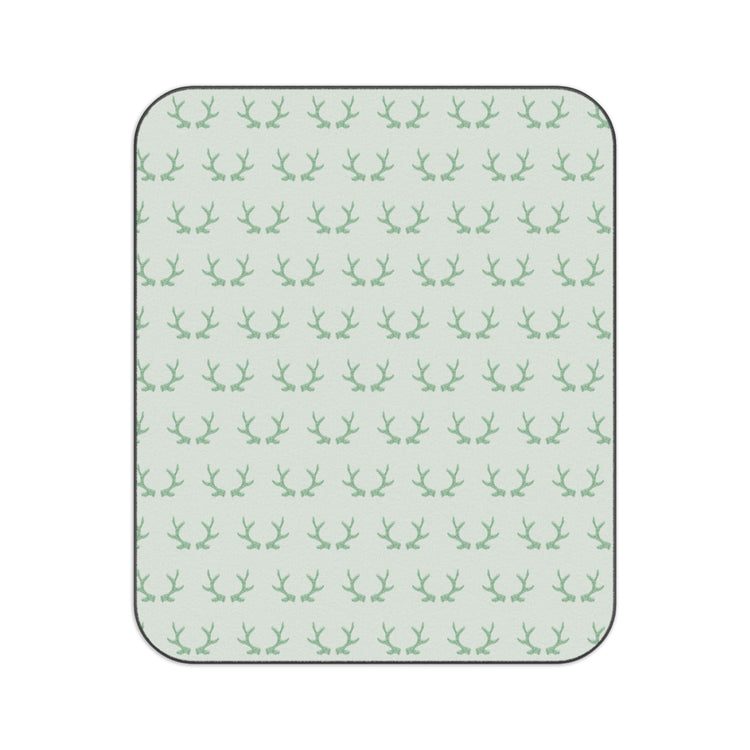 Green Antlers Picnic Blanket