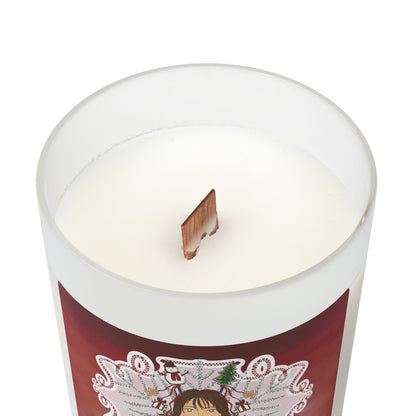 Christmas Cheer Frosted Glass Candle
