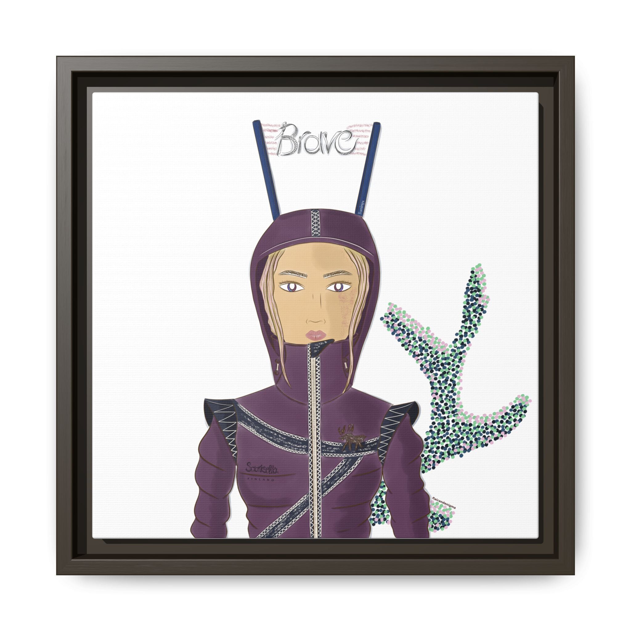No.26 Girl with the Brave Hood Framed Canvas Art Print