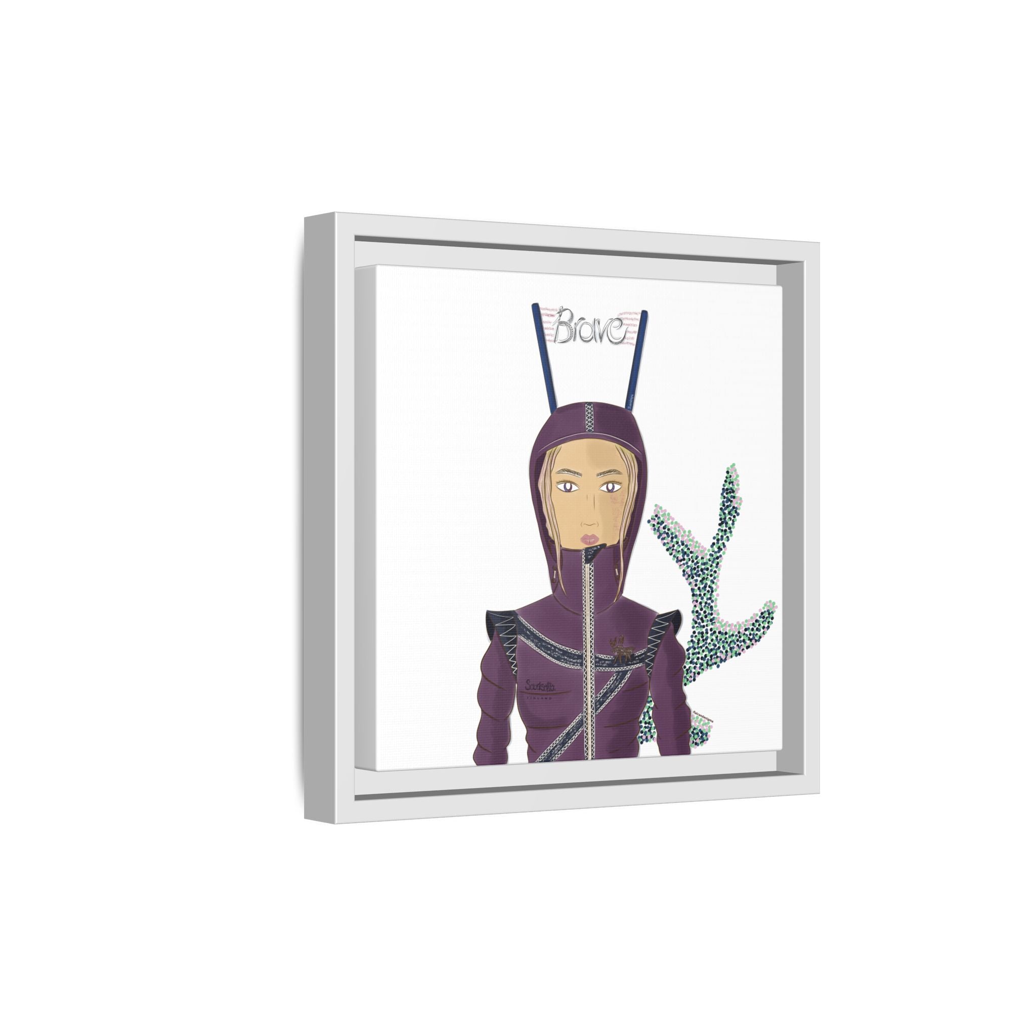 No.26 Girl with the Brave Hood Framed Canvas Art Print