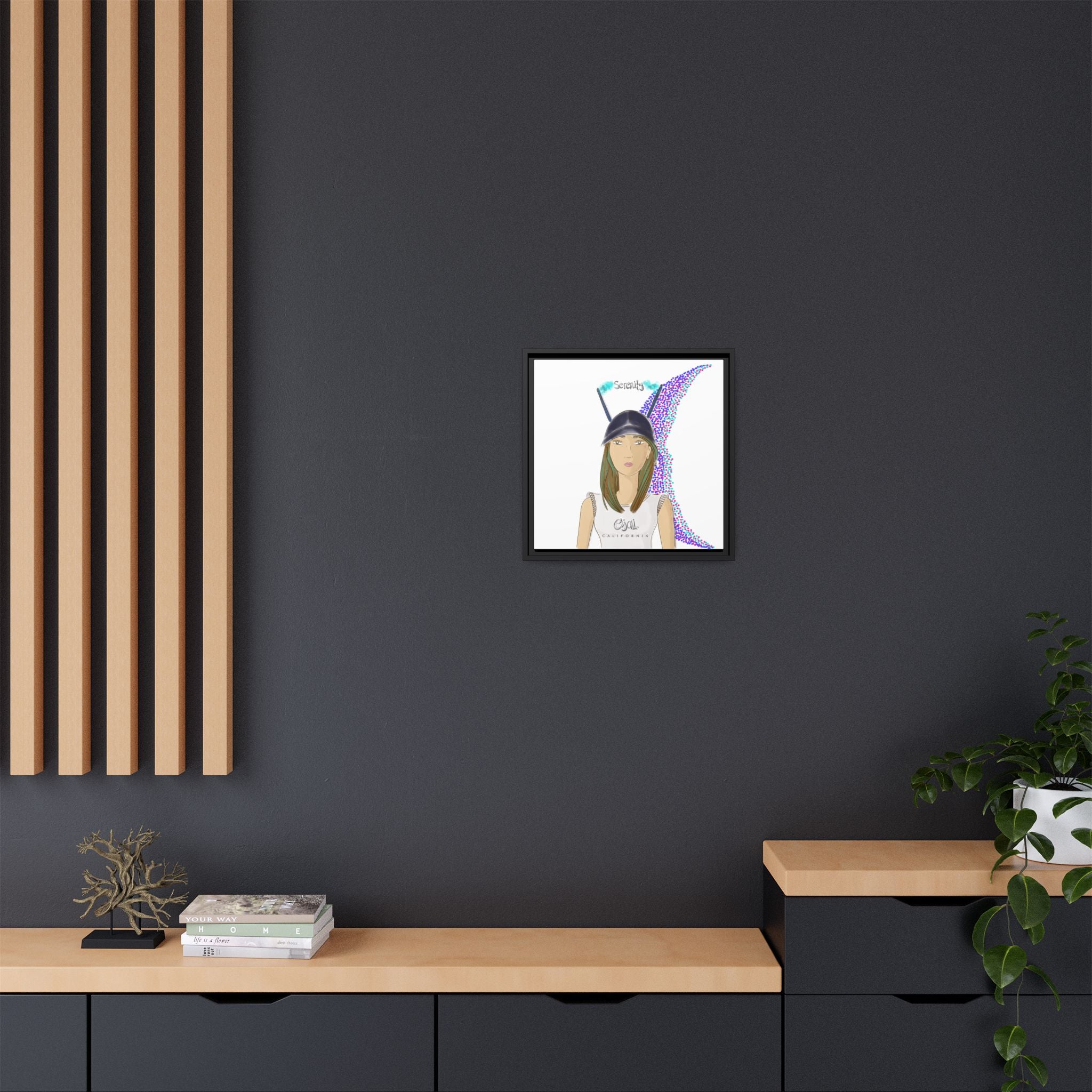 No.2 Girl with the Serenity Cap Framed Canvas Art Print