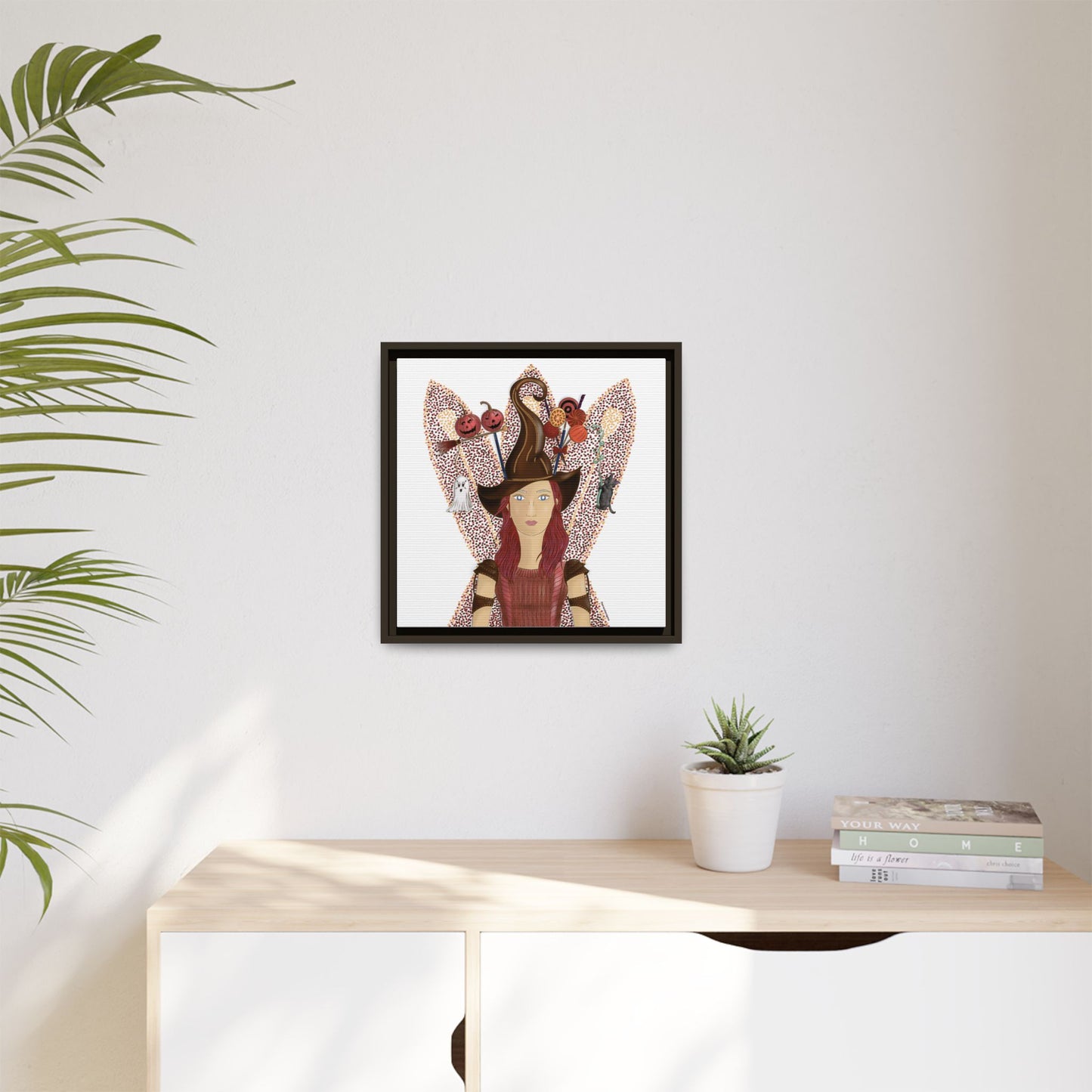 No.46 Girl with the Witch's Hat Framed Canvas Art Print