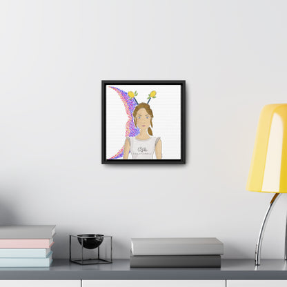 No.7 Girl with the Lemons Framed Canvas Art Print