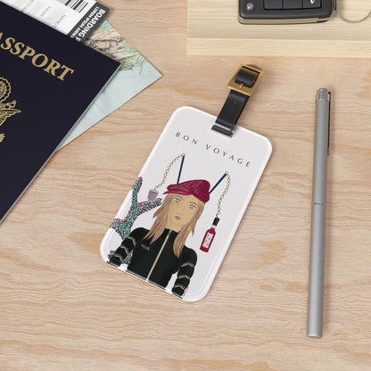 Strawberry Mulled Wine Luggage Tag