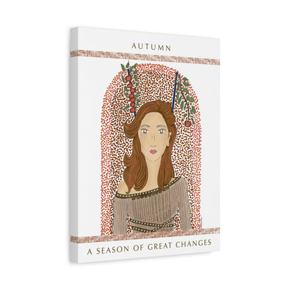 No.44 Girl with the Autumn Apples Canvas Art Print