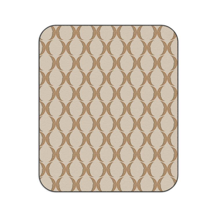 Brown Crescent Moon Picnic Blanket