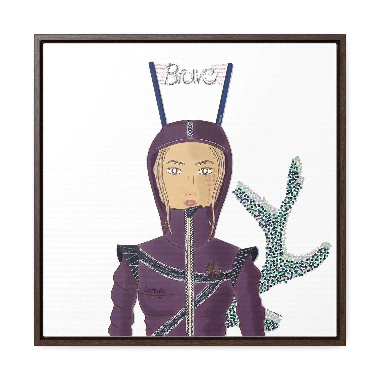 No.26 Girl with the Brave Hood Framed Canvas Art Print