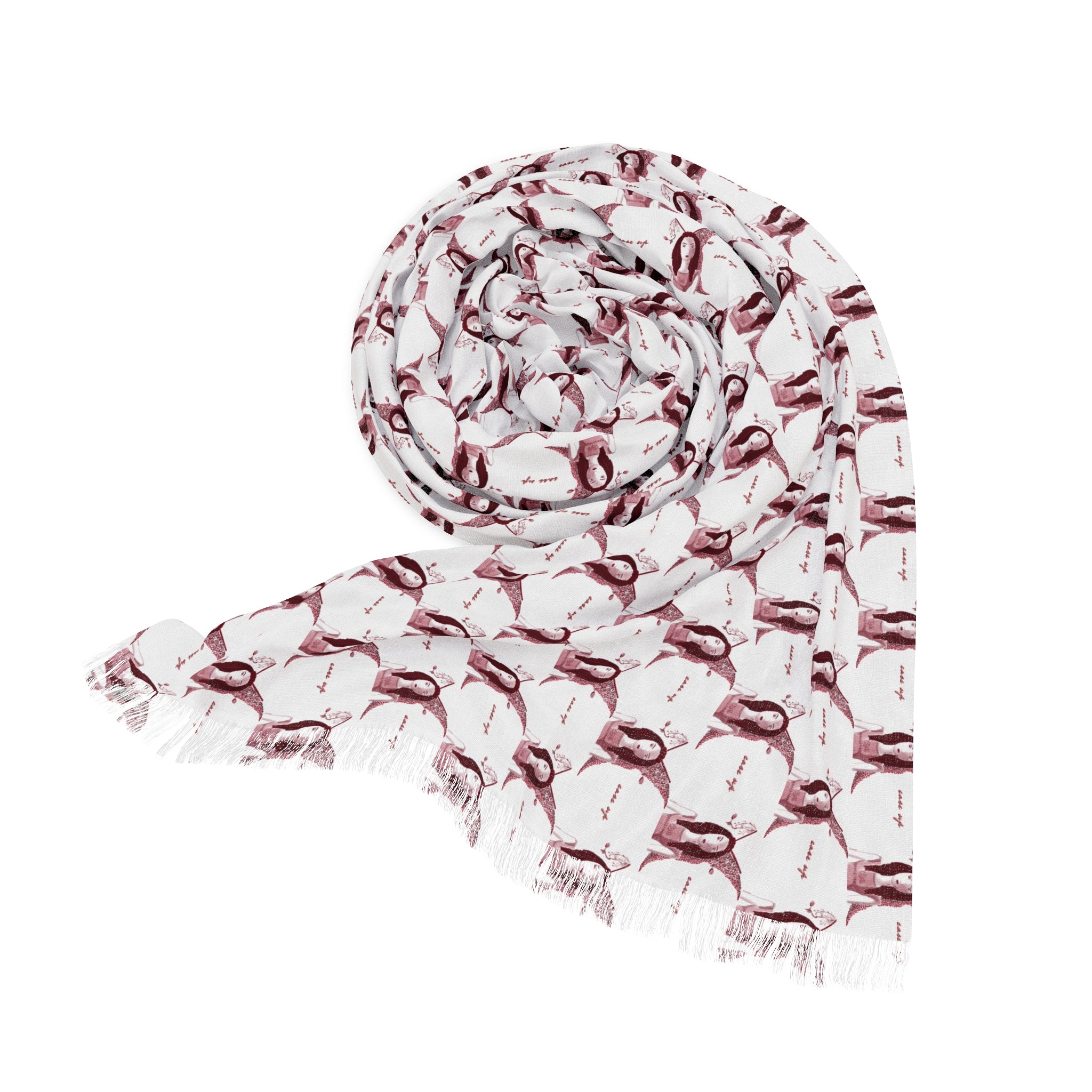 Red Wine Glasses Light Scarf