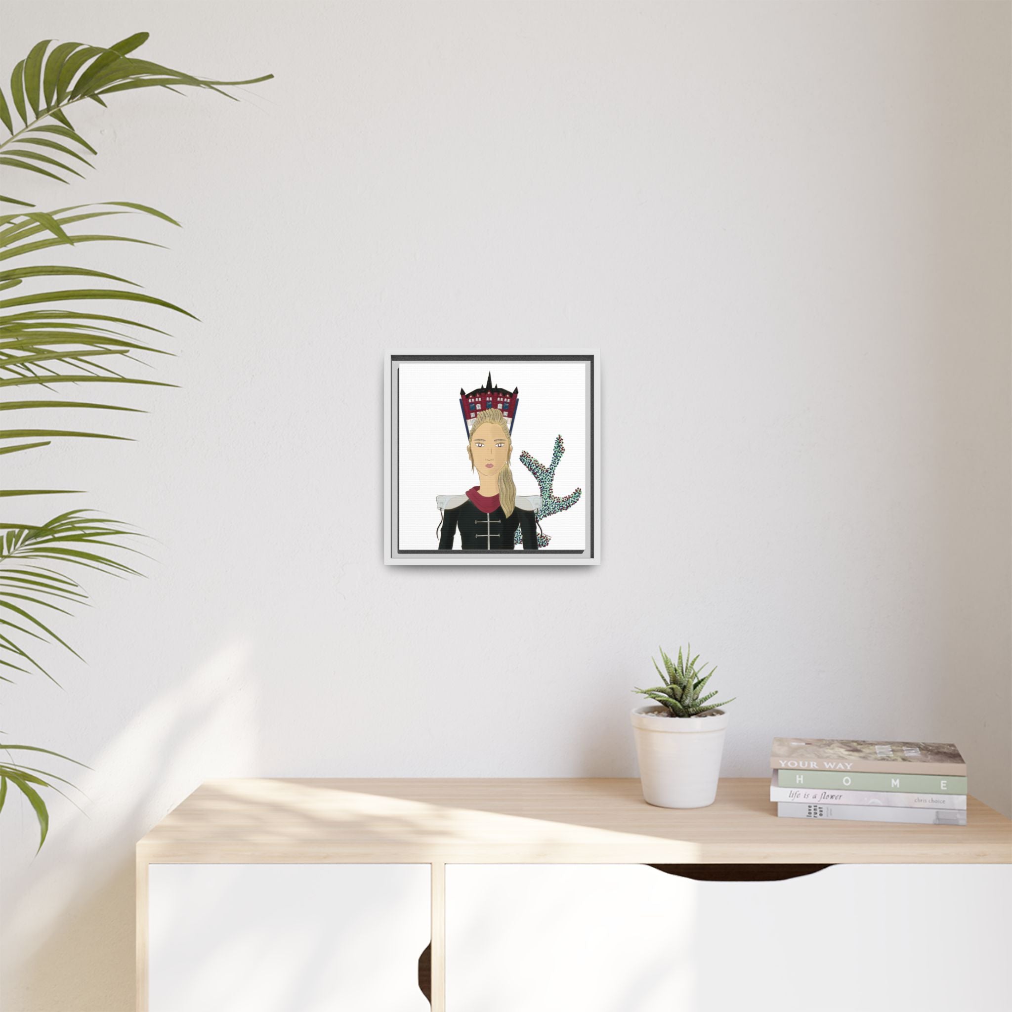 No.32 Girl with the Design Museum Framed Canvas Art Print