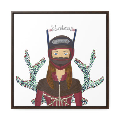 No.21 Girl with the Adventurous Helmet Framed Canvas Art Print