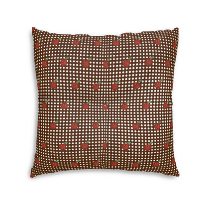 Autumn Apples Tufted Square Floor Pillow