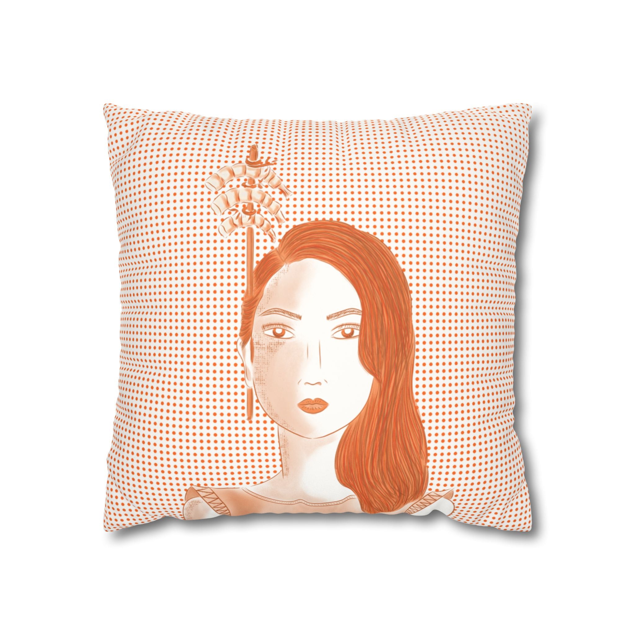 Shrimps Suede Square Pillow Cover