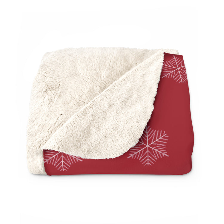 Snowflakes Sherpa Blanket