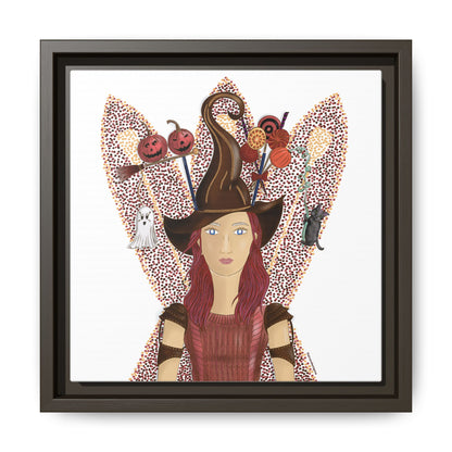 No.46 Girl with the Witch's Hat Framed Canvas Art Print
