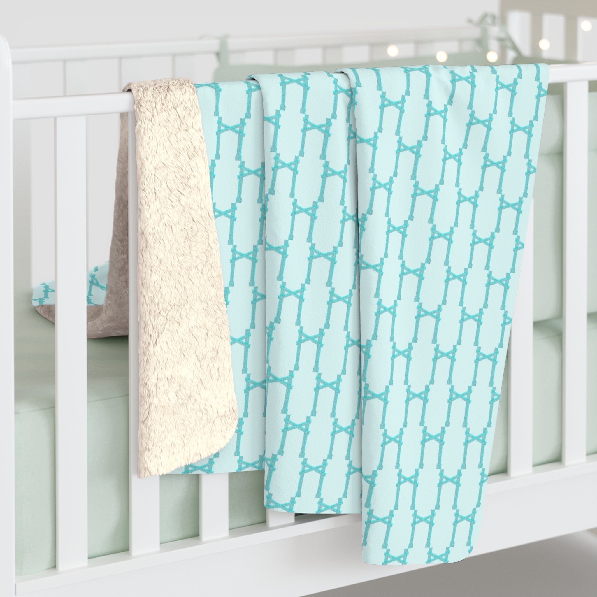 Aqua Pier Sherpa Blanket