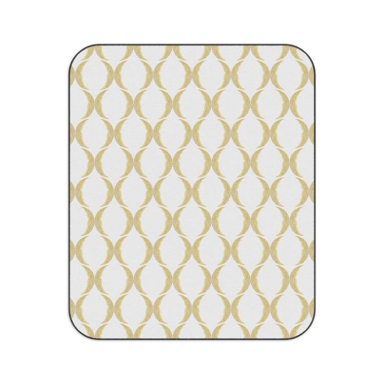 Yellow Crescent Moon Picnic Blanket