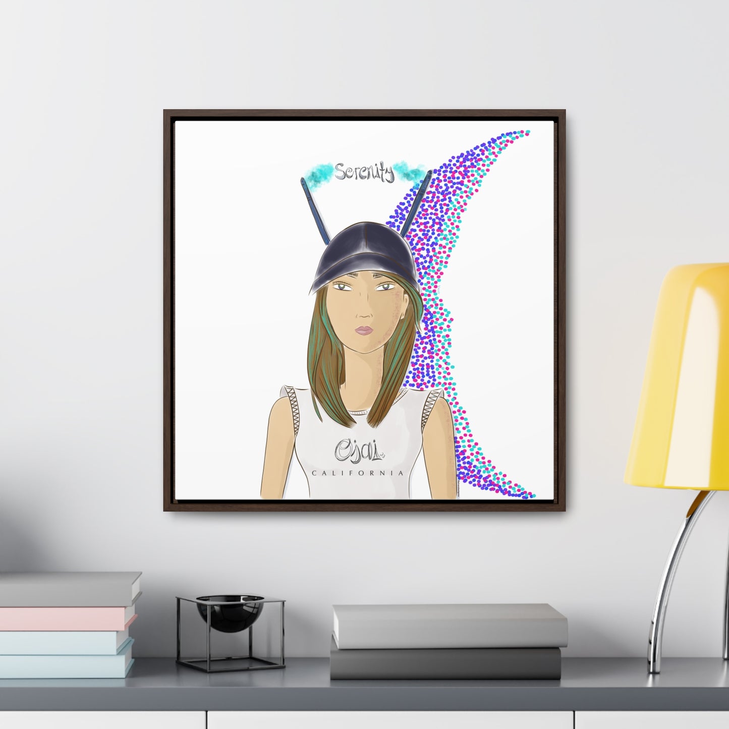 No.2 Girl with the Serenity Cap Framed Canvas Art Print