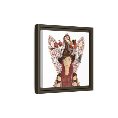 No.46 Girl with the Witch's Hat Framed Canvas Art Print