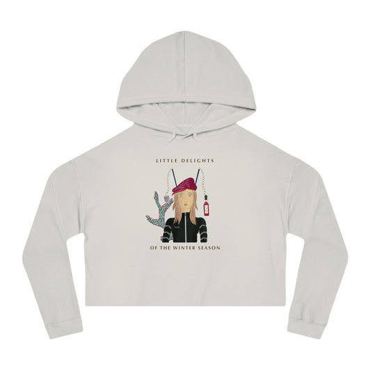 Strawberry Mulled Wine Cropped Hoodie