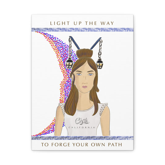 No.1 Girl with the Lanterns Canvas Art Print