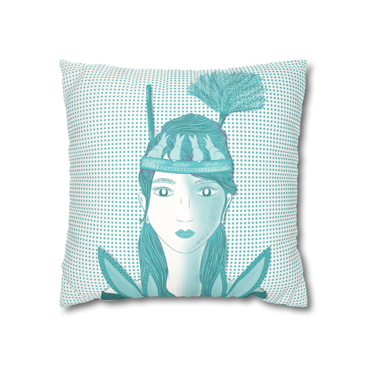 Bunnies Suede Square Pillow Cover