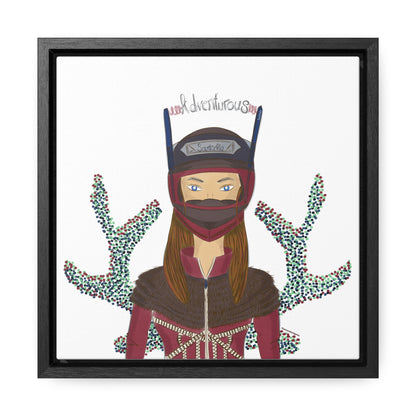 No.21 Girl with the Adventurous Helmet Framed Canvas Art Print