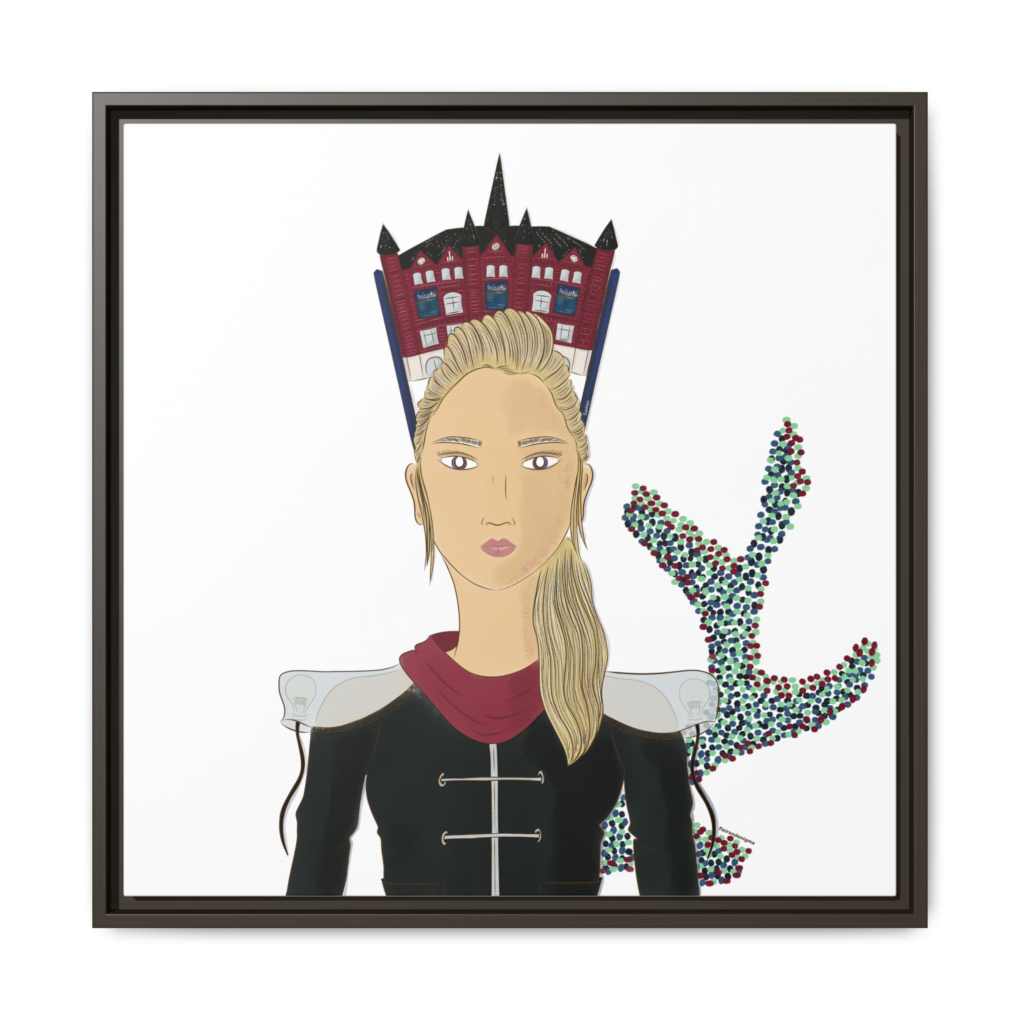No.32 Girl with the Design Museum Framed Canvas Art Print