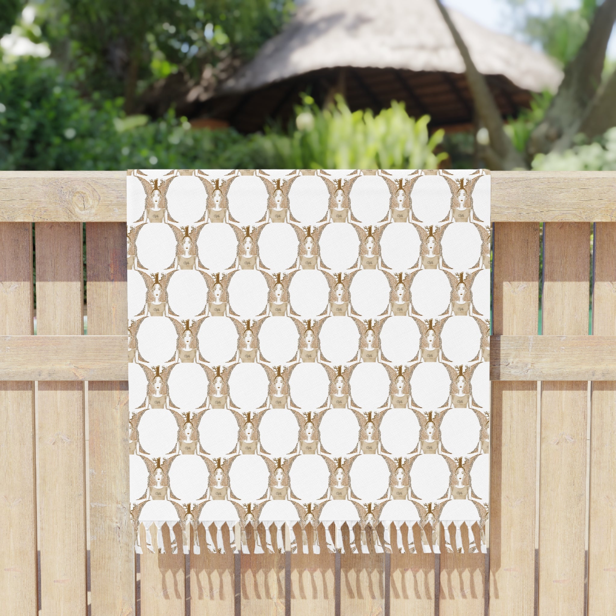 Oak Tree Branches Boho Beach Blanket